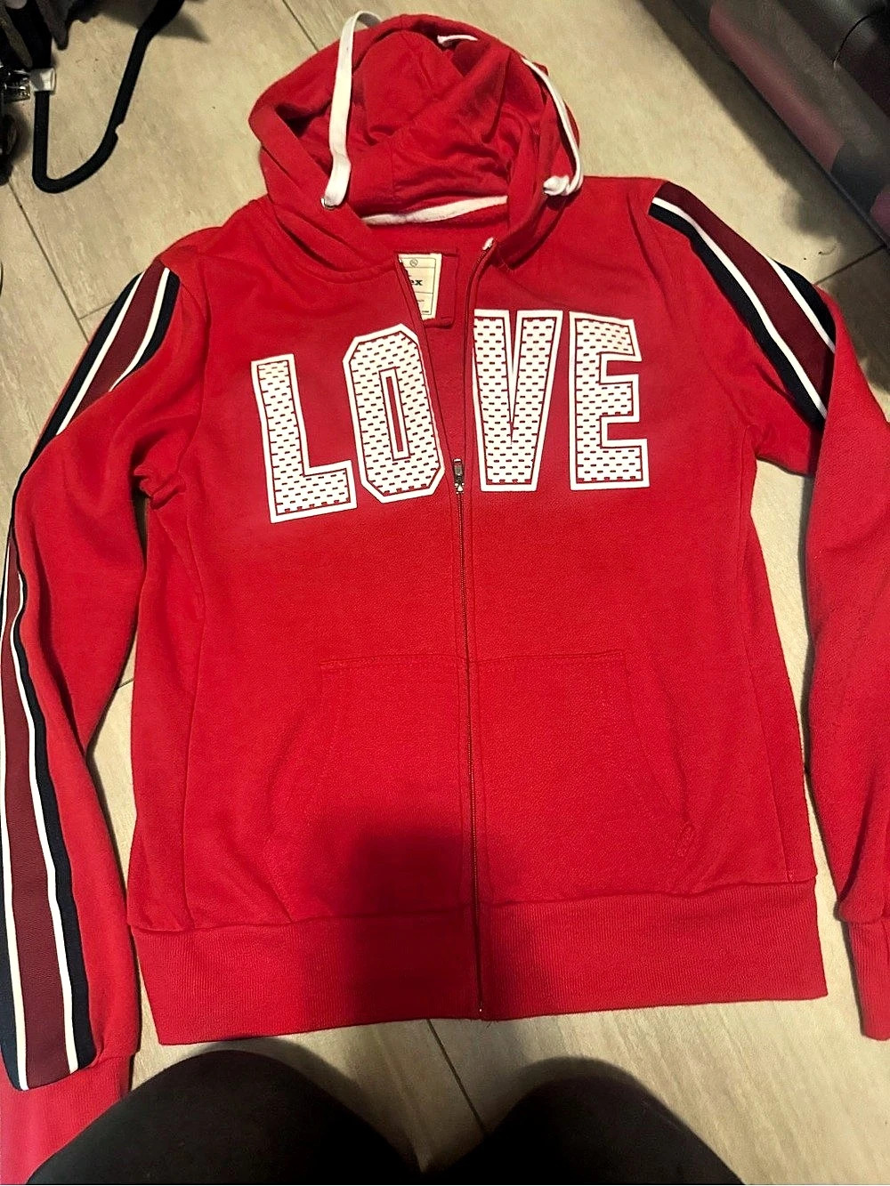 reflex LOVE Full Zip Hoodie Red & White XL